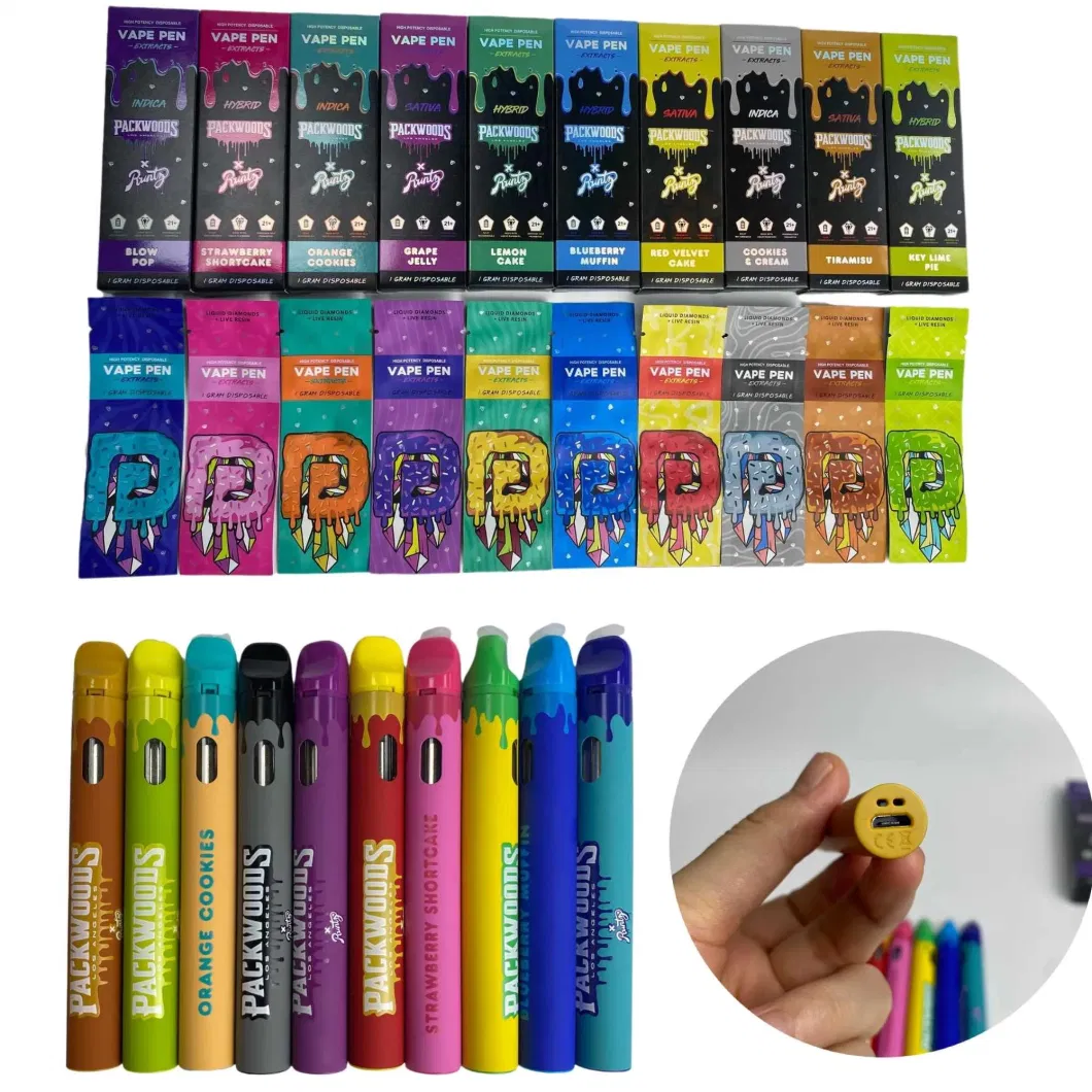 Runty High Potency 1000 Mg Runtz Disposable Pens 1ml Pod 380mAh Rechargeable Battery Empty Vaping Wax DAB Pen Vs Packwoods Big Chief