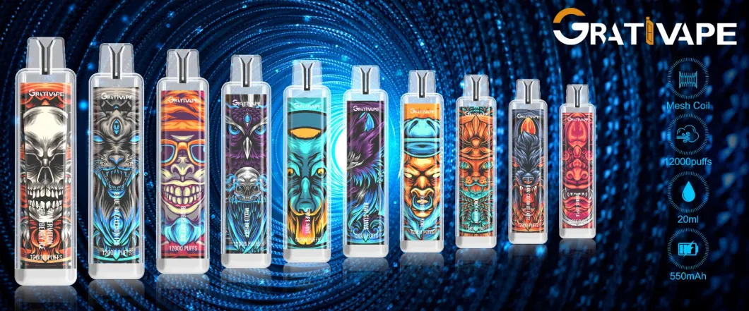 LED Night Light Design Grativape Disposable 12000 Puffs Istorm Beast Design Randm 20ml Electronic Cigarette Bar Pod Vape