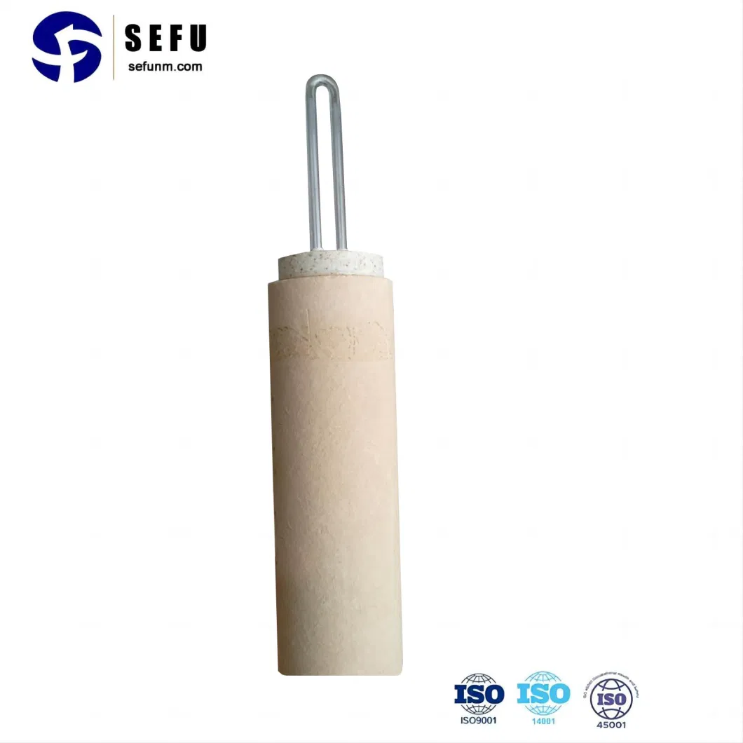 Nonsplashing Fast Disposable Thermocouple Tips with Protective Cotton Tube for Iron Casting