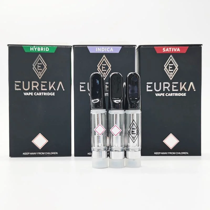 New Eureka Ceramic Vape Cartridge Packaging 510 Thread Vape Pen Cartridges 0.8ml Vaporizer Pen E Cigarettes Vape Carts Empty Oil Atomizer