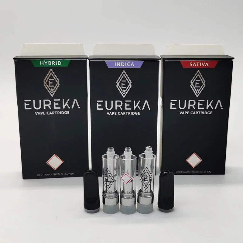 New Eureka Ceramic Vape Cartridge Packaging 510 Thread Vape Pen Cartridges 0.8ml Vaporizer Pen E Cigarettes Vape Carts Empty Oil Atomizer