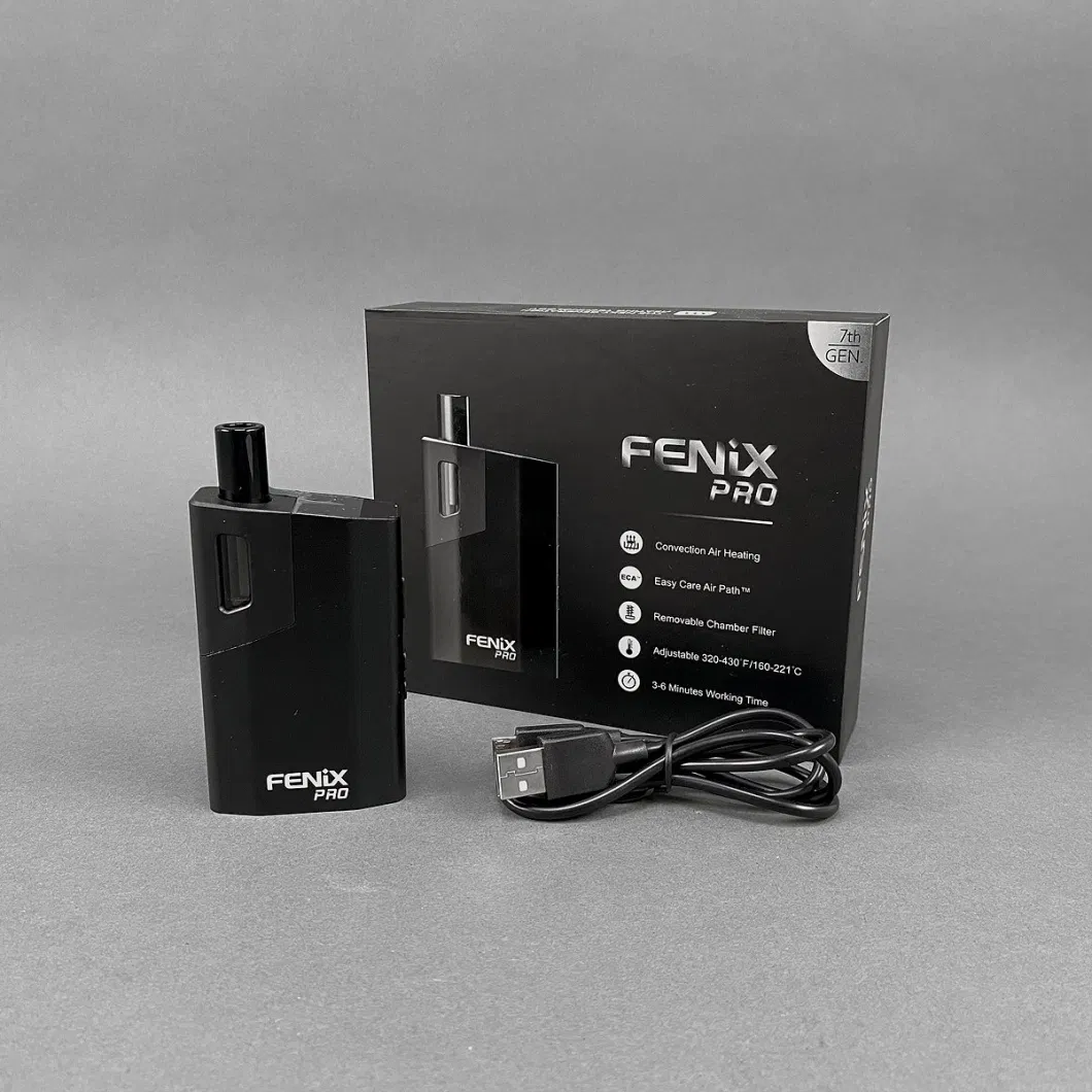 Europe Popular 2300mAh Black Portable Vaporizer Mini OEM Dry Herb Comfortable Tobacco E-Cigarette Disposable Air Heating Vaporizer