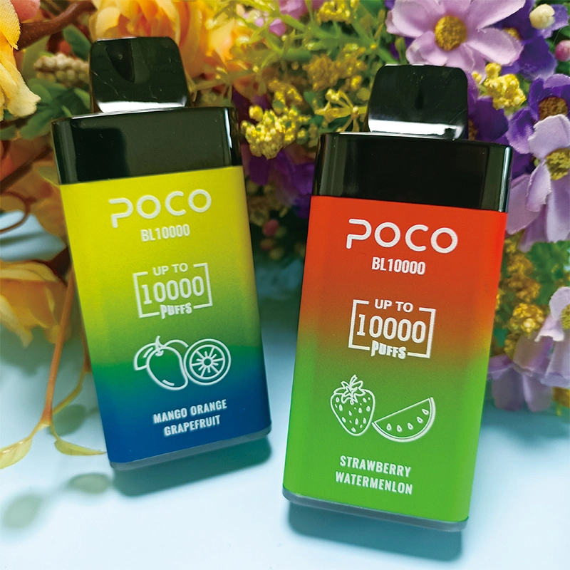 Original 10000 Puffs Electronic Cigarette Poco Bl10000 Disposable Vape Pen Rechargeable Airflow Adjustable 20ml 15 Flavors Device Vapor Pen EU USA Warehouse