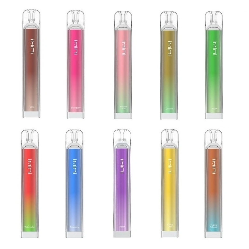 Wholesale Imini 600 Puffs 2ml Crystal Disposable Vape Pen E Cigarette with Airflow Control Mesh Coil 550mAh Rechargeable Battery