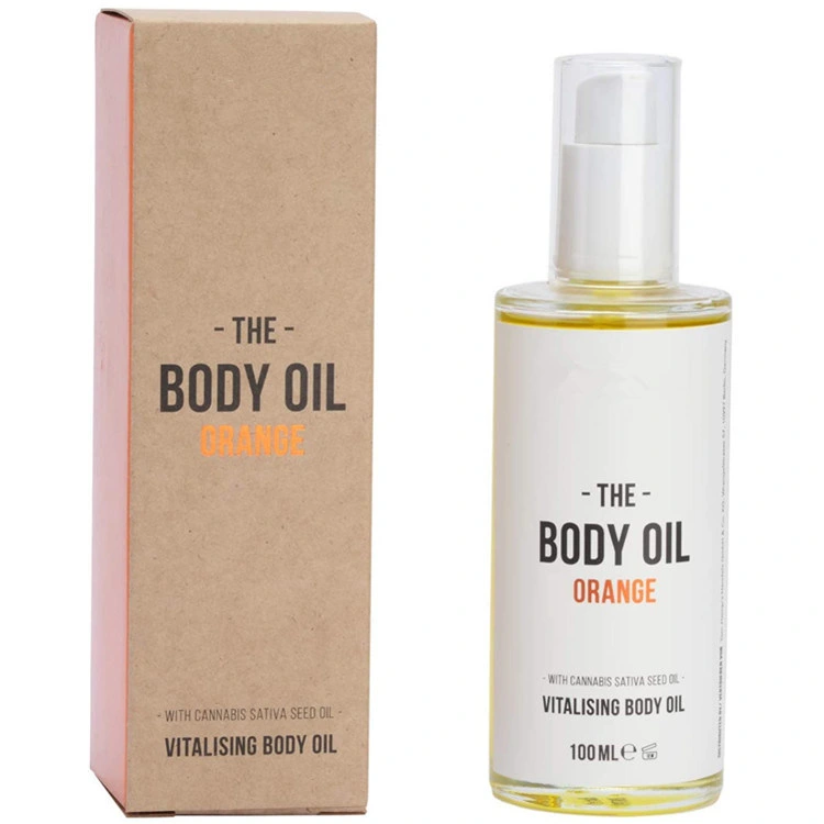 Vegan Skin Moisturizing Body Oil Orange with Hemp Seed Oil