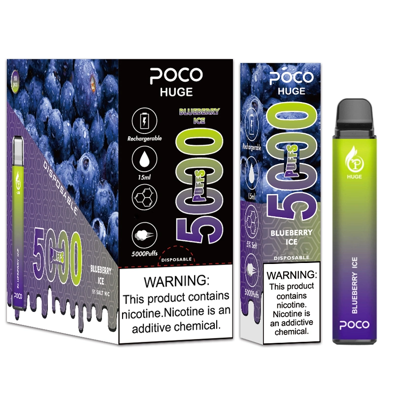 Good Sells Poco Huge Disposable Vape Pen Device 5000puffs Vaporizer E-Cig with Vape Packaging