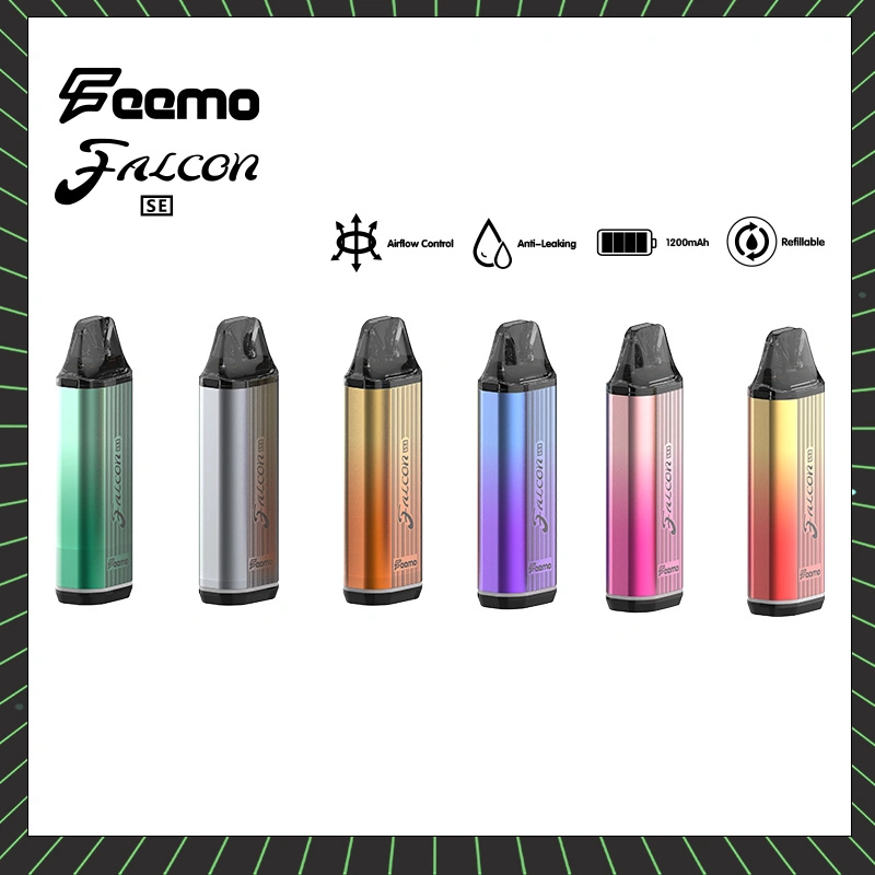 Low MOQ EU Shipping Feemo Falcon Disposable E Cigarette Big Cloud 0.6ohm Mtl-Dtl with 2ml Refillable Empty Pod Cartridge