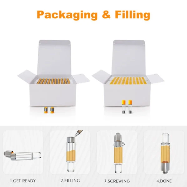 Newest Full Glass Vape Cartridge Disposable Carts Cartridges Ceramic Cell Empty Vape Atomizer OEM Logo Color