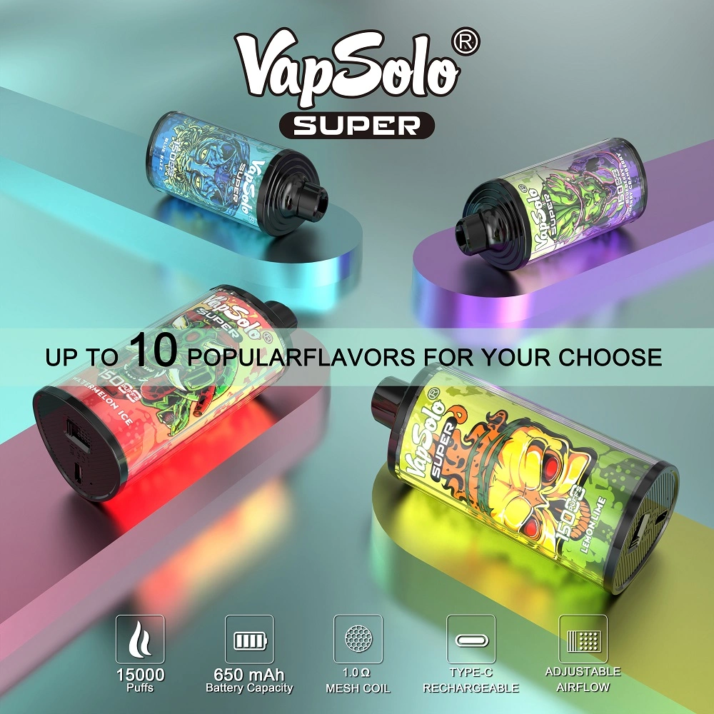 Vapsolo Super Vaper Desechables Aroma King Electronic Cigarette 15000 Puff My Shisha Vape Kits