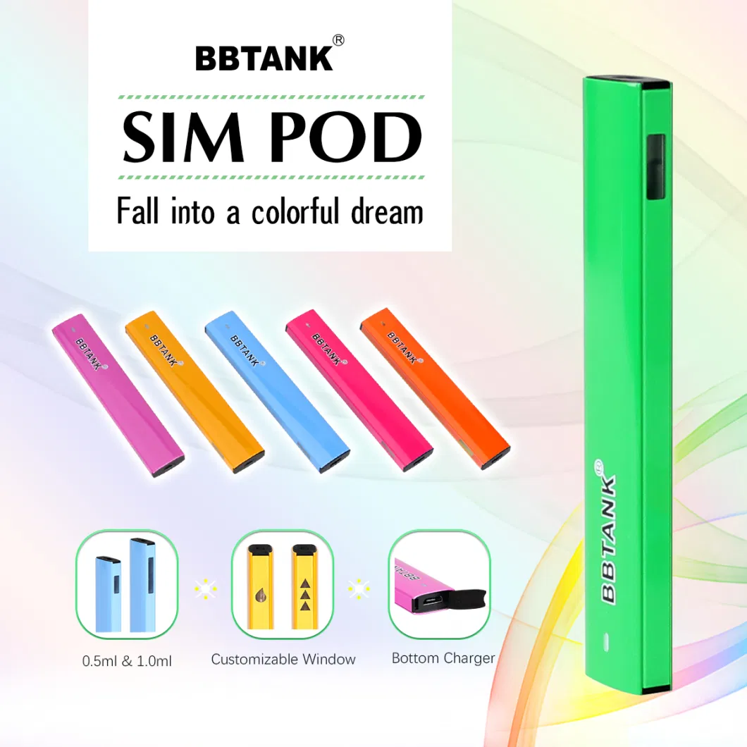 SIM Pod USA Hottest Pods System Bbtank 0.5/1ml Disposable Vape Pods