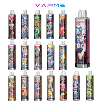 Одноразовые стилусы Vape Pen E-Cig 7000 от компании Vapme Crystal, 650 мА/ч. Аккумулятор 14 мл, предварительно заполненный 18 ароматов оптом