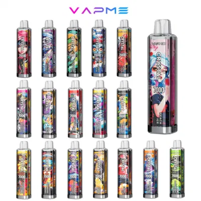  Одноразовые стилусы Vape Pen E-Cig 7000 от компании Vapme Crystal, 650 мА/ч. Аккумулятор 14 мл, предварительно заполненный 18 ароматов оптом