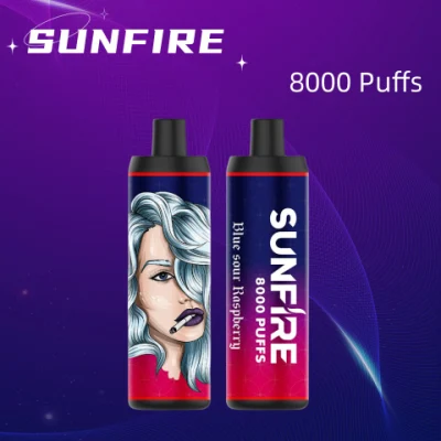 Оригинальные одноразовые одноразовые одноразовые одноразовые манжеты Sunfire 8000 оптом Обслуживание одноразовых Eсигар 5000 7000 8000 1000 с завода Питания