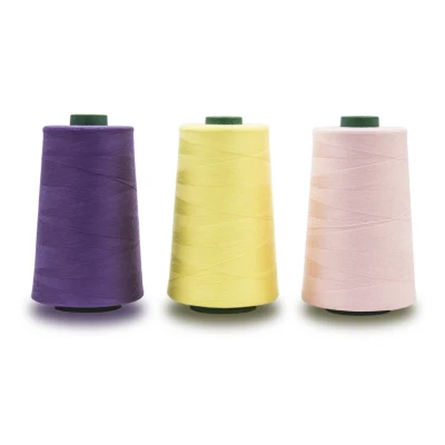 Более 1800 цветов Core-Spun 100% полиэфирных текстильных шитье ткань поток