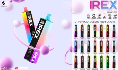  IREX 10000 puffs Vape Voltbar Оптовая перезаряжаемая цифровая блокировка экрана OMD Vape Jnr Shisha Hooka Aroma King Gem Vapeme 12000 Непосредственно к одноразовой форме легочной формы