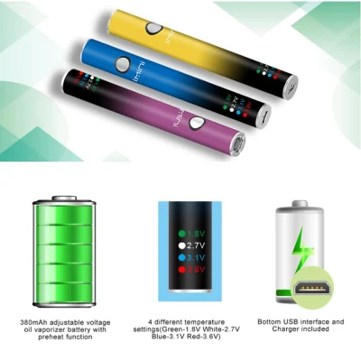 E Cigarette China Оптовая продажа I Vape 510 Резьба батарея Imini AVB подходит для пустого картриджа Vape 510