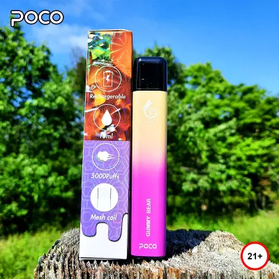 Сетка катушки Vape Poco огромные одноразовые резиновые краски Vape перо 8 вкусов 5000puffs оптовая торговля с США Warehoues Vape аккумулятор