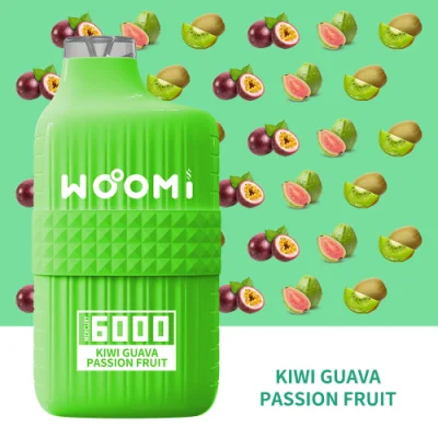 Заводская цена Woomi 6000 puffs Сетка Катушка Kiwi Passion Фрут Guava 14 мл 20 мг 50 мг ноль 0 2 5 никотин Эльф Сверходноразовый Vape-измеритель Vc5000 с подгузкой