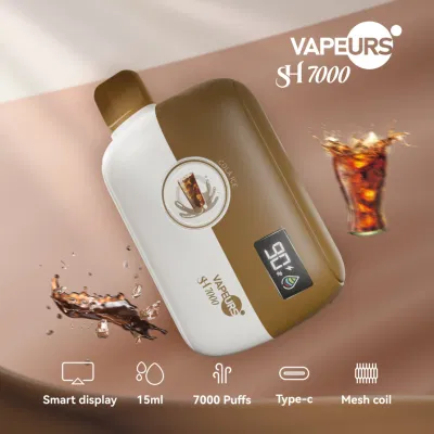  Новый стиль Вапэурс один раз 7000 шайб с экраном дисплея Курение одноразовых Vape Electronic VAPES