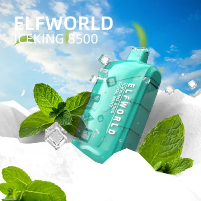  Фабричная цена Оптовая торговля Elfworld Ice King 8500 Puff Электронная сигарета Одноразовый датчик Vape