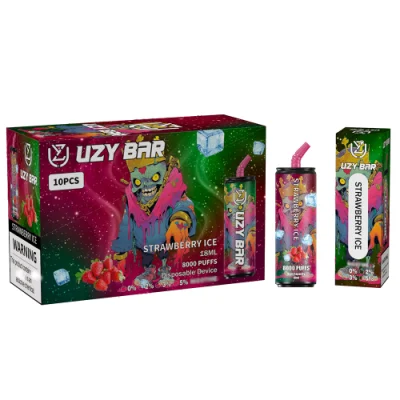 Оптовая цена Uzy Bar 8000 одноразовые манжеты Vape 8K 10 ароматизаторов перезаряжаемый электронный сигарет Bang King