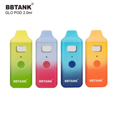 Bbtank 2 Gram Live Resin Vape одноразовый стилус Vape без постаи Безхлопковый масляный коллектор HHC объемом 2 мл с двойным потоком воздуха