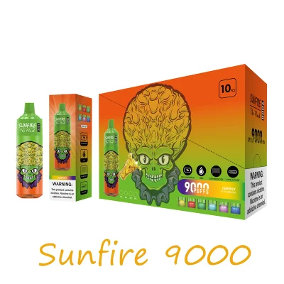 SunFire 9000puffs одноразовый E сигареты комплект устройства аккумулятор 18 мл Карты предварительно фрезерованные Подольные Vape Big Puff 8K 9K 10K 12K RNM для Чехии