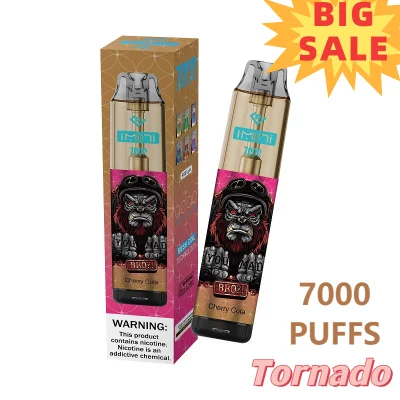 E к прикуривателю Tornado 7000 8000 одноразовых Puffs Vapes одноразовые Imini насадка 7K 850 Мач 15мл емкость 50 мг Vaper Desechables