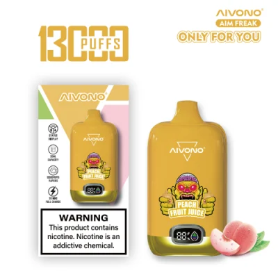 Одноразовые манжеты Aivono AIM Freak 13000 Insta Bar для жидкого раствора Vape Juice Fume I-Get Atomizer Mesh Coil Vapor Wape пусто Оптовые продажи I Vape Pen E Hookah Charger