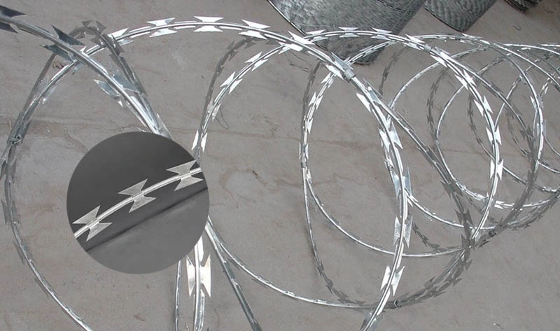 Stainless Steel Concertina Razor Barebed Wire Fencing Coil