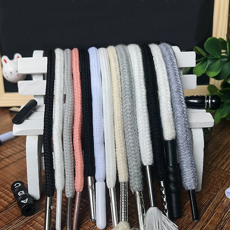 Cotton Rope 120 Color Straight Color Bullet Tips Drawstring for Hoodies Sweater Hat and Pants