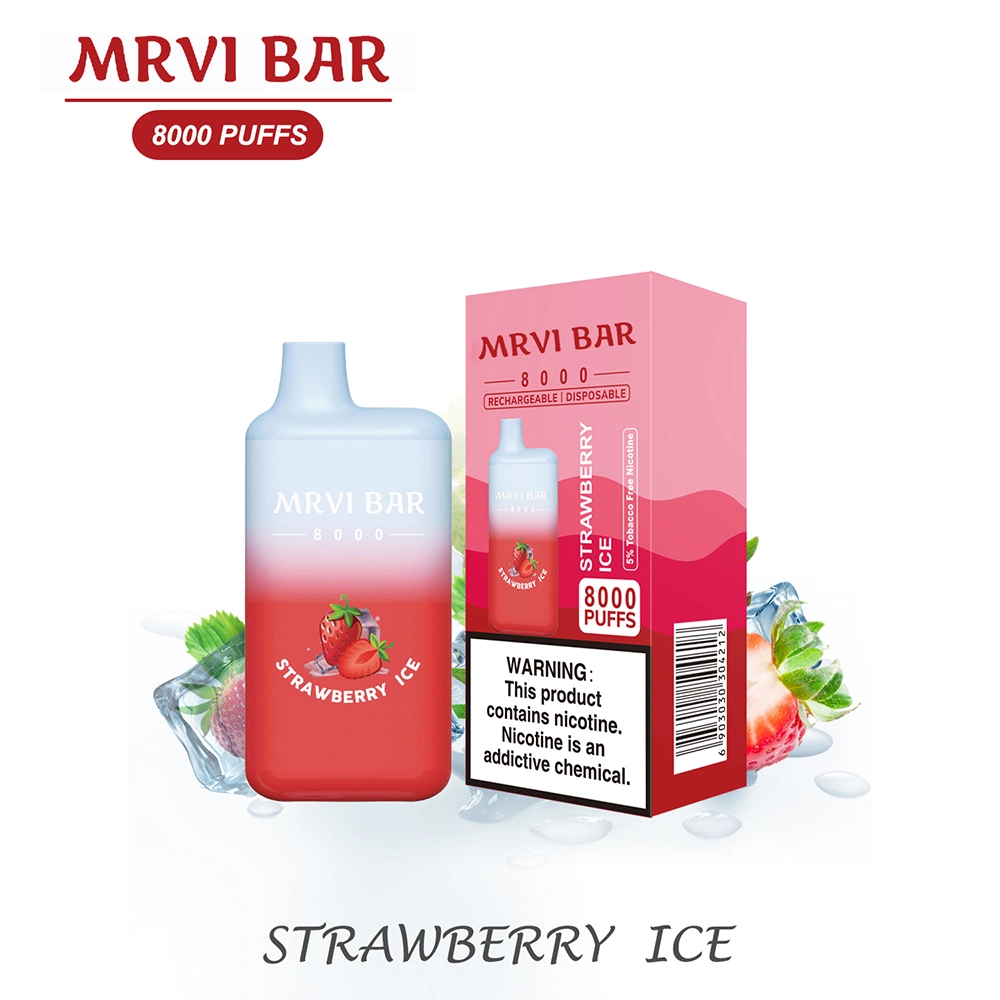 Shenzhen Factory High Quality Mrvi Bar 8000 Puffs Disposable Vapes Puff Pen Electronic Cigarette Prefilled Atomizer