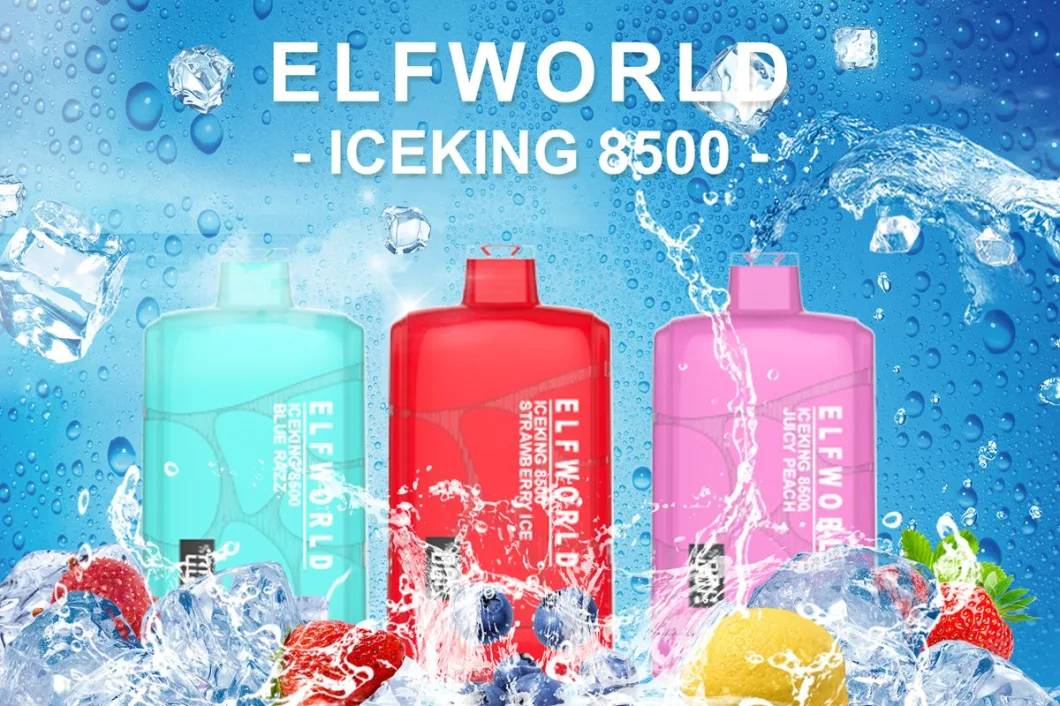 New Electronic Cigarette Elfworld Ice King 8500 Puff Plus Disposable Vape