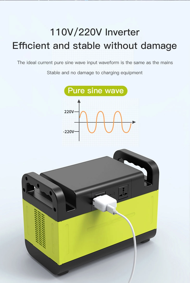 Portable 500W Solar Energy System with LED Lighting USB Phone Charging Battery