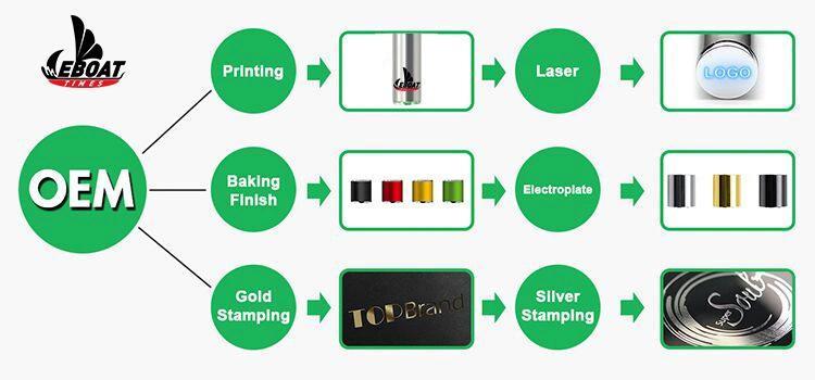 Customized Acceptable 510 Thread 650mAh Battery Vape Mod with Preheating Function