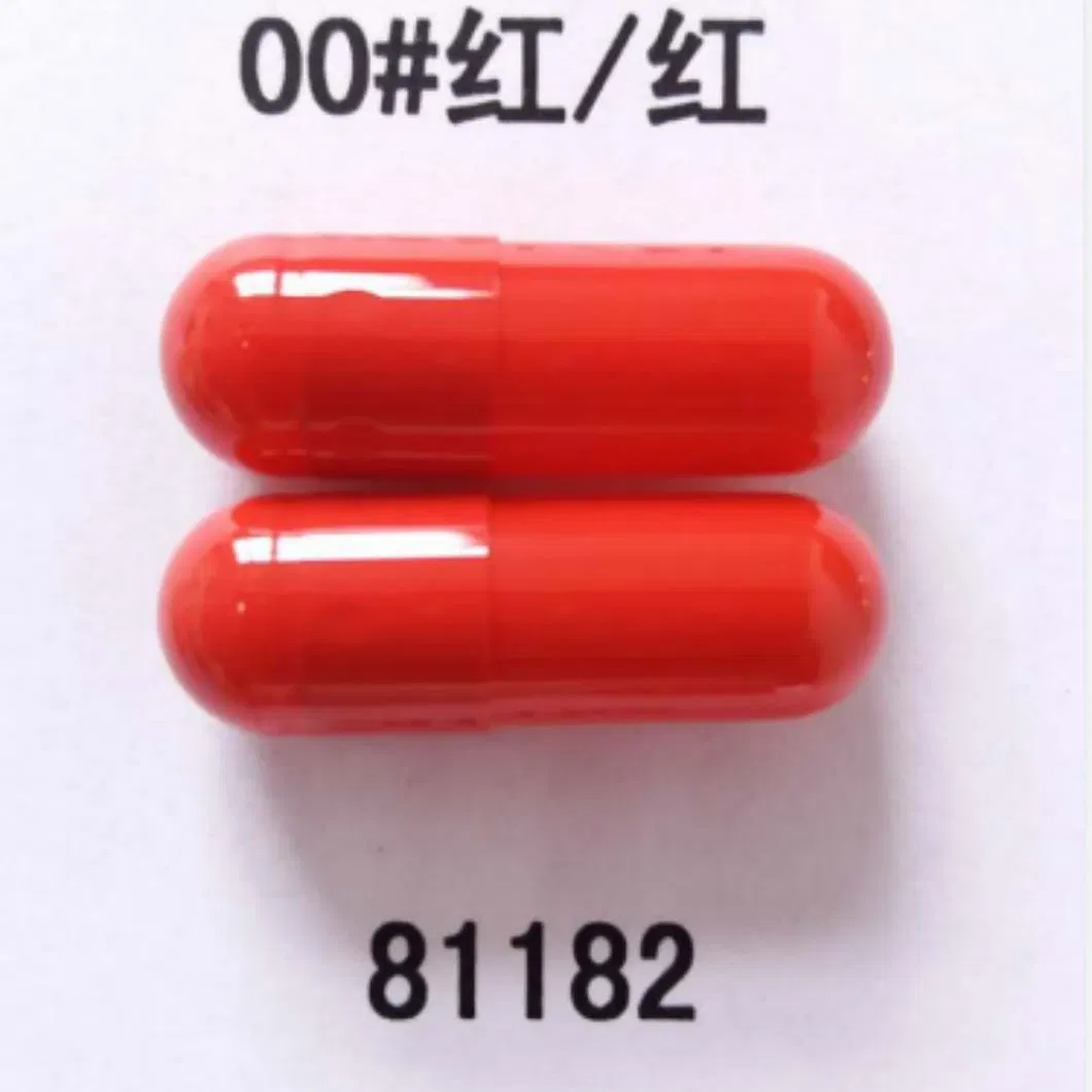 Hollow/Halal/HPMC/Gelatin//Vegetarian//Pullulan/Empty/Hard/Vegetable/Clear Enteric Capsules Transparent Capsule Red