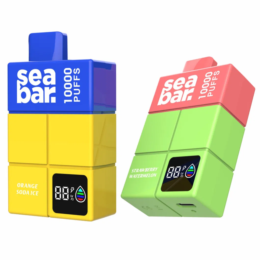 USA Korea UK Slovenia Germany Spain Popular Disposable Vape Big Puffs 10000 Puff Electronic Cigarette 19ml Seabar 10000 Puffs Rubik&prime;s Cube Disposable Vape