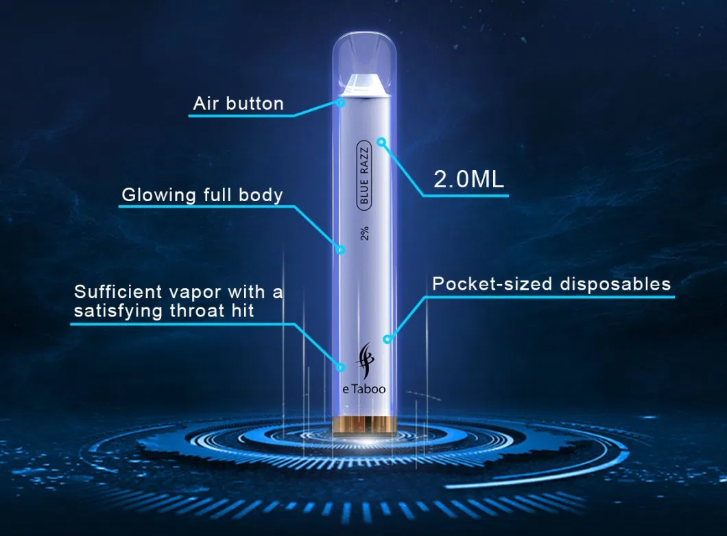 Low MOQ Stock Offer Cheap LED Light Glowing Original Etaboo RGB Mini Disposable Vape Hookah Pen Wholesale Pod System