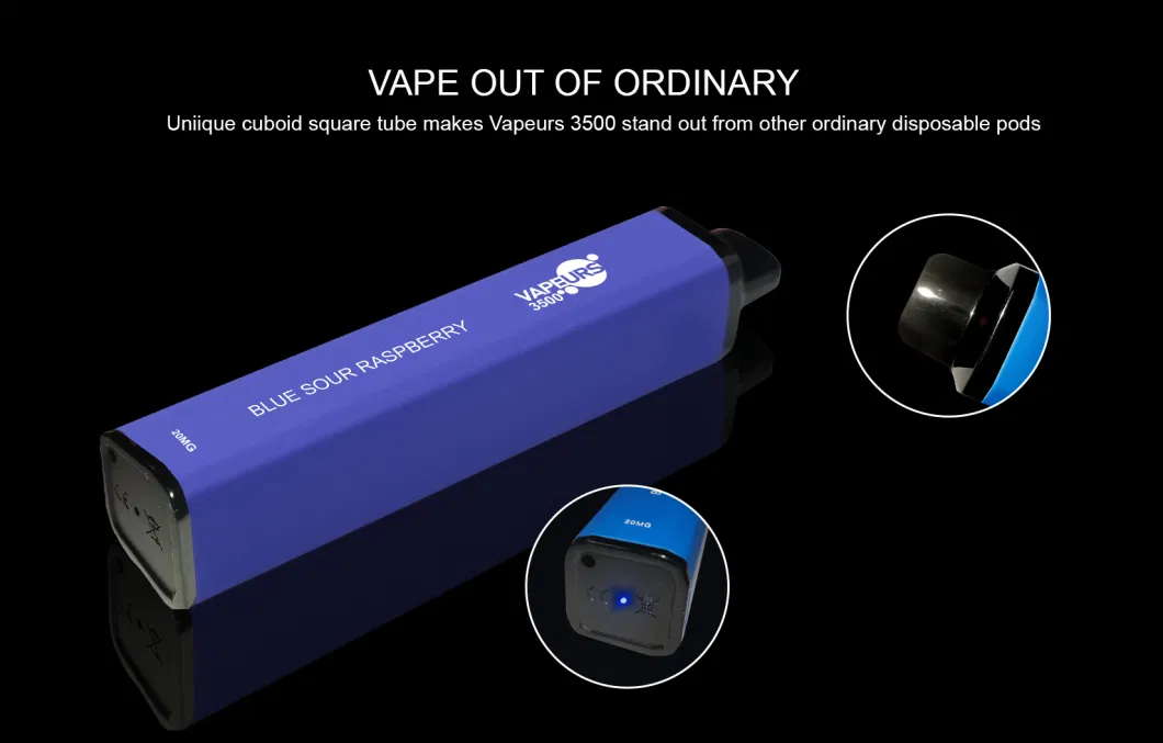 2022 Newest Vapor Kit Vape Blue Custom Logo Packaging Disposable E Cigarette Wholesale Vape Pen