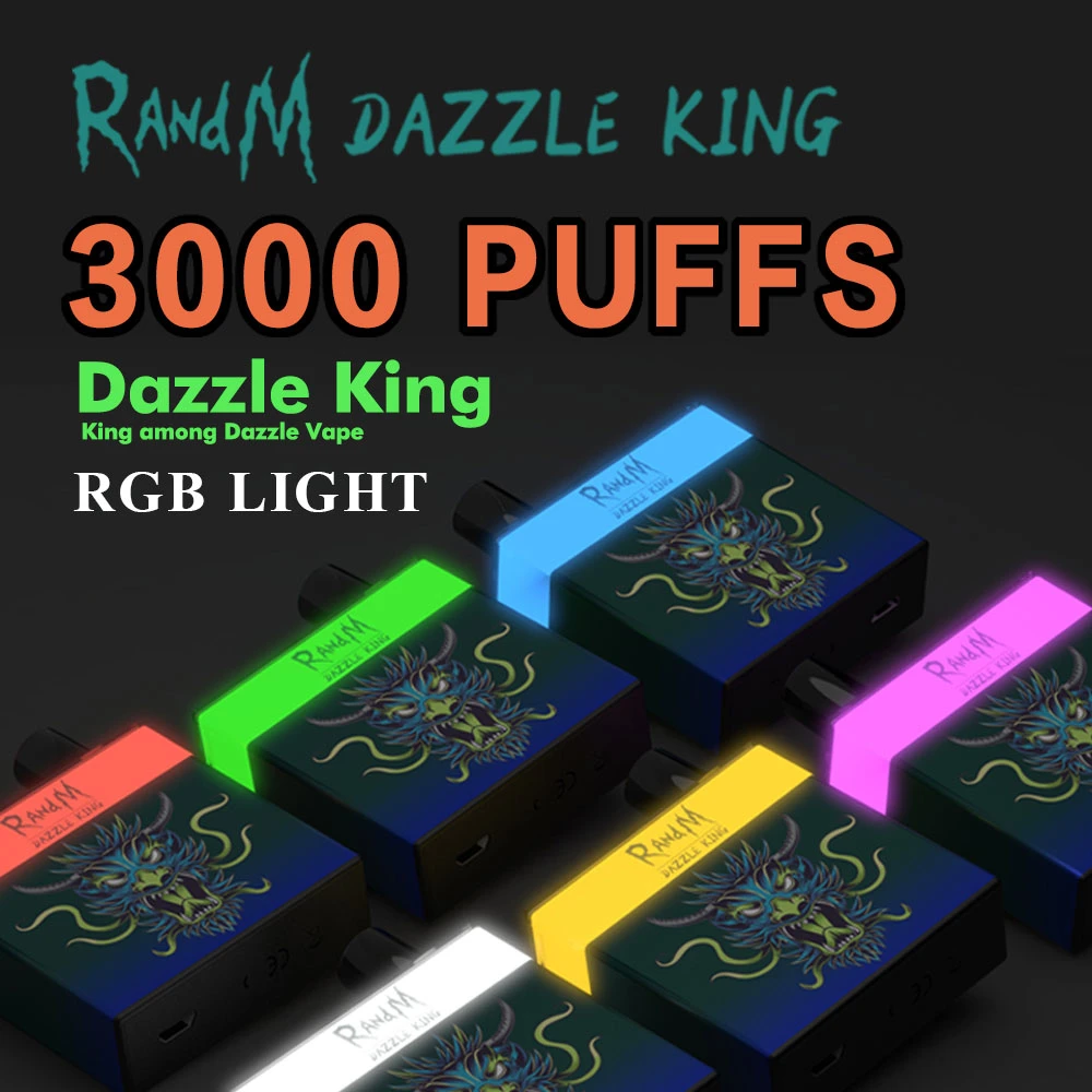 Randm Dazzle King Banana Vanilla Ice Cream 3000 Puffs Electronic Cigarette Disposable Vape Pod