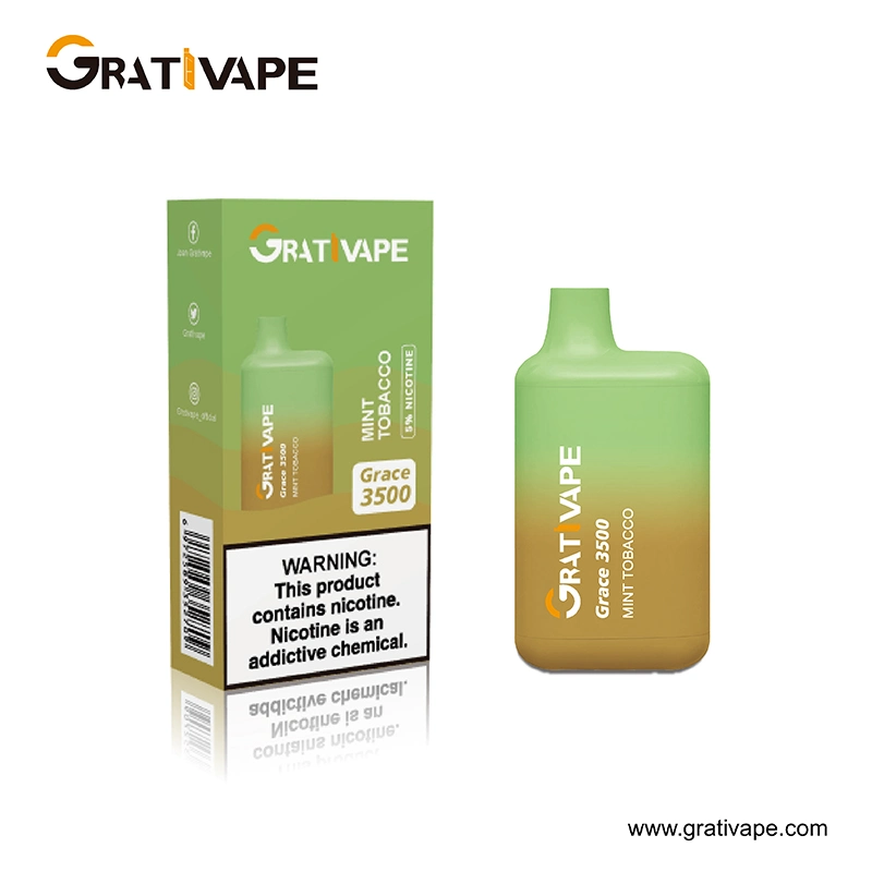 Top Quality Rechargebale Vape Box Grativape Grace 3500 Puffs Disposable Electronic Cigarette Vs Elf Bang Vape