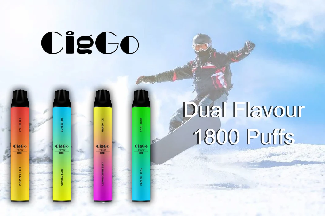 Original Ciggo Twist Disposable Vapes Pen Double 2-in-1 Vape Pod Device 1800puffs