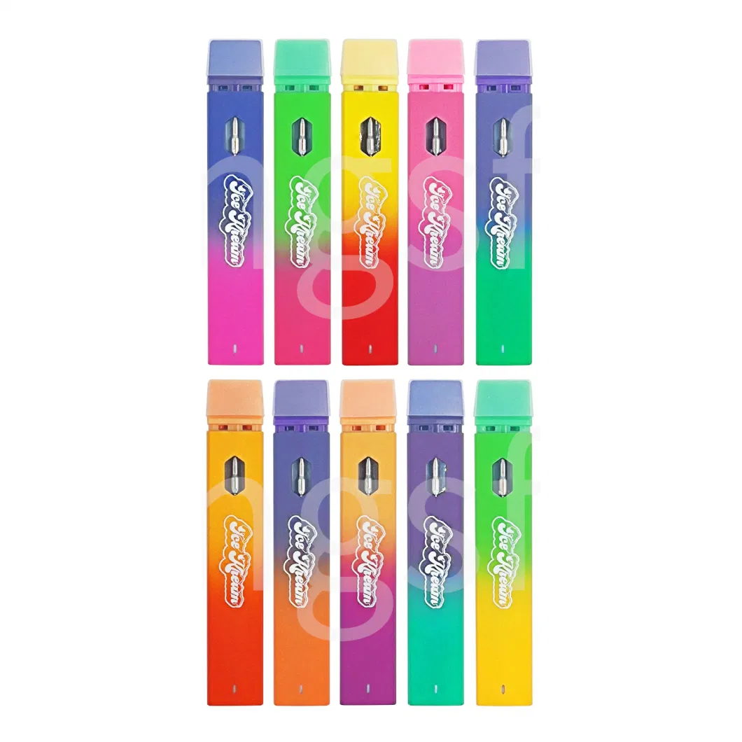 Ice Cream Disposable Vape Pens 10 Flavors E Cigarettes Rechargeable Battery 1ml Empty Vape Pen with Packing