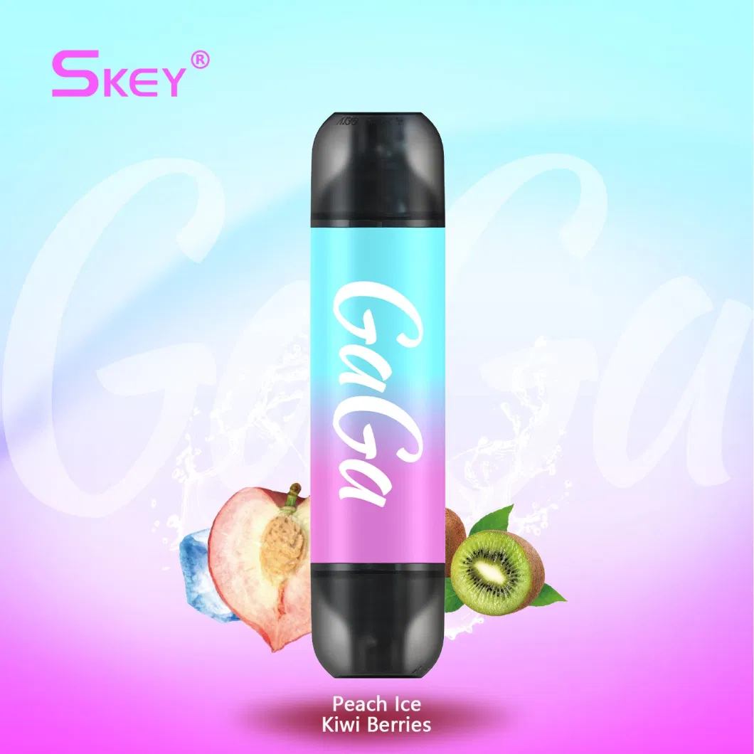 USA Hot Vape Kits Skey Gaga 2 Heads Dual Flavors 16ml 7000 Puffs Refillable Drip Tip Disposable Vapes