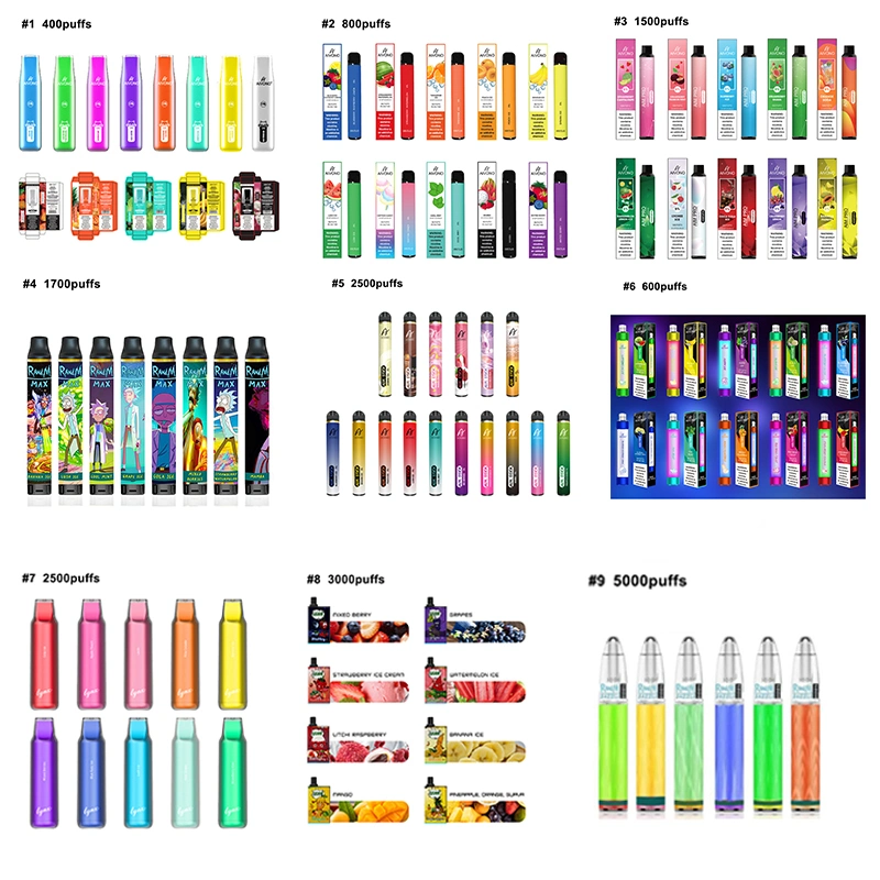 Custom Disposable Wholesale Vape Pen 60 Flavors Puff Plus 800 1000 1500 2500 3000 4000 5000 6000 8000 10000 12000 15000 Puffs Bar