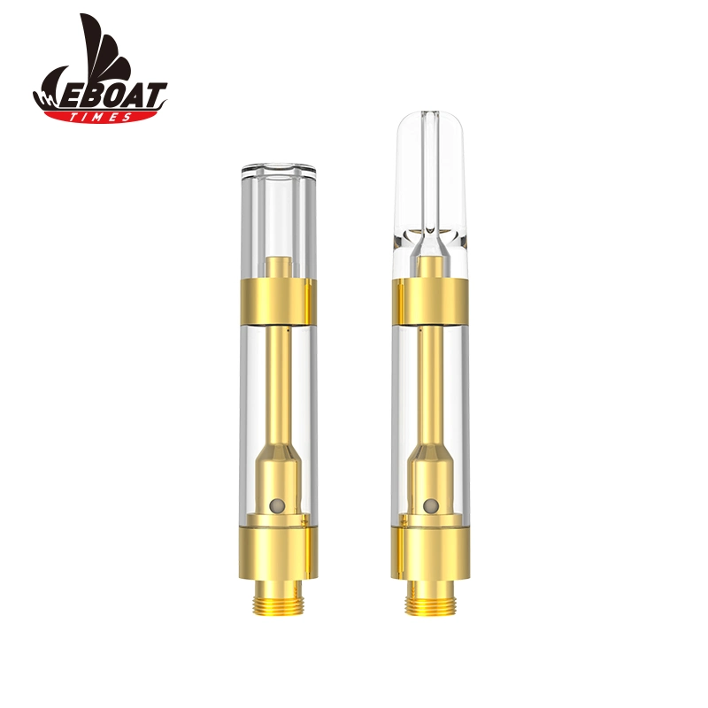 316L Ss Ceramic Coil Glass Vape Cartridge 510 Thread Gold Atomizer D8 Disposable No Leaking