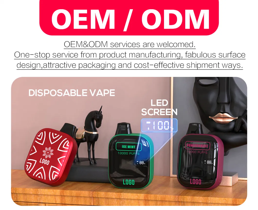 Factory Price 13000 Puff E-Cigarettes Disposable Vape Pod with OEM/ODM