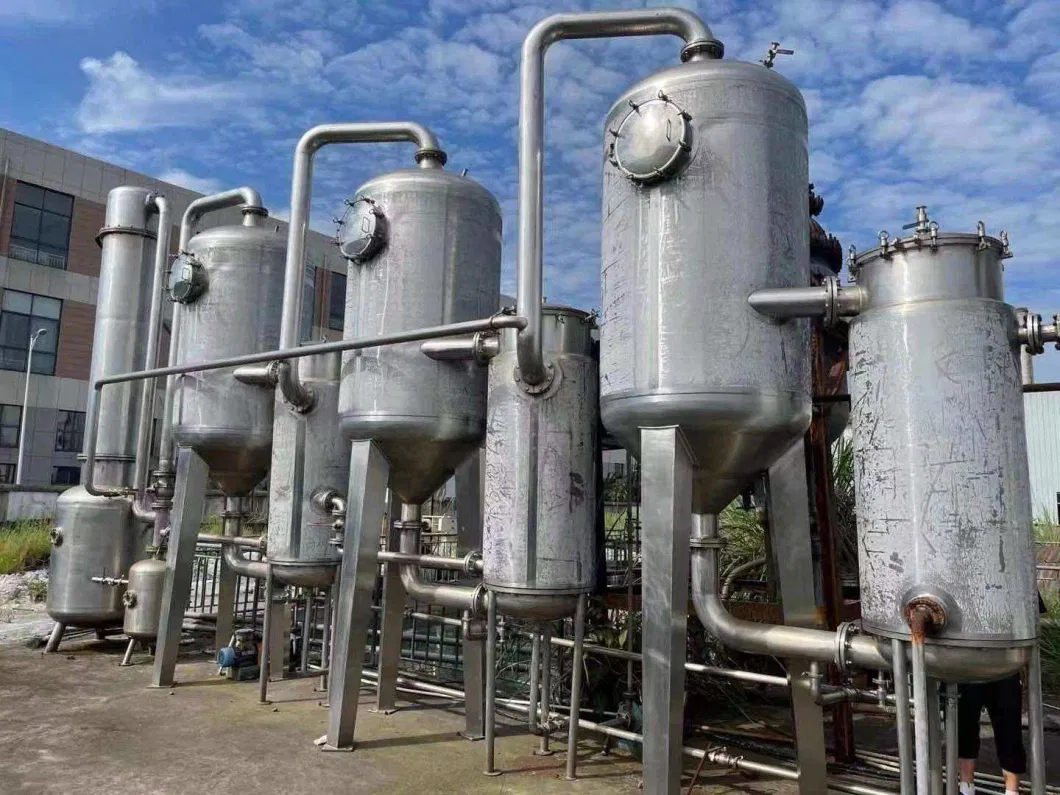 Three Effect Vacuum Falling Film Mvr Evaporator for Wastewater Treatment Multi Effect