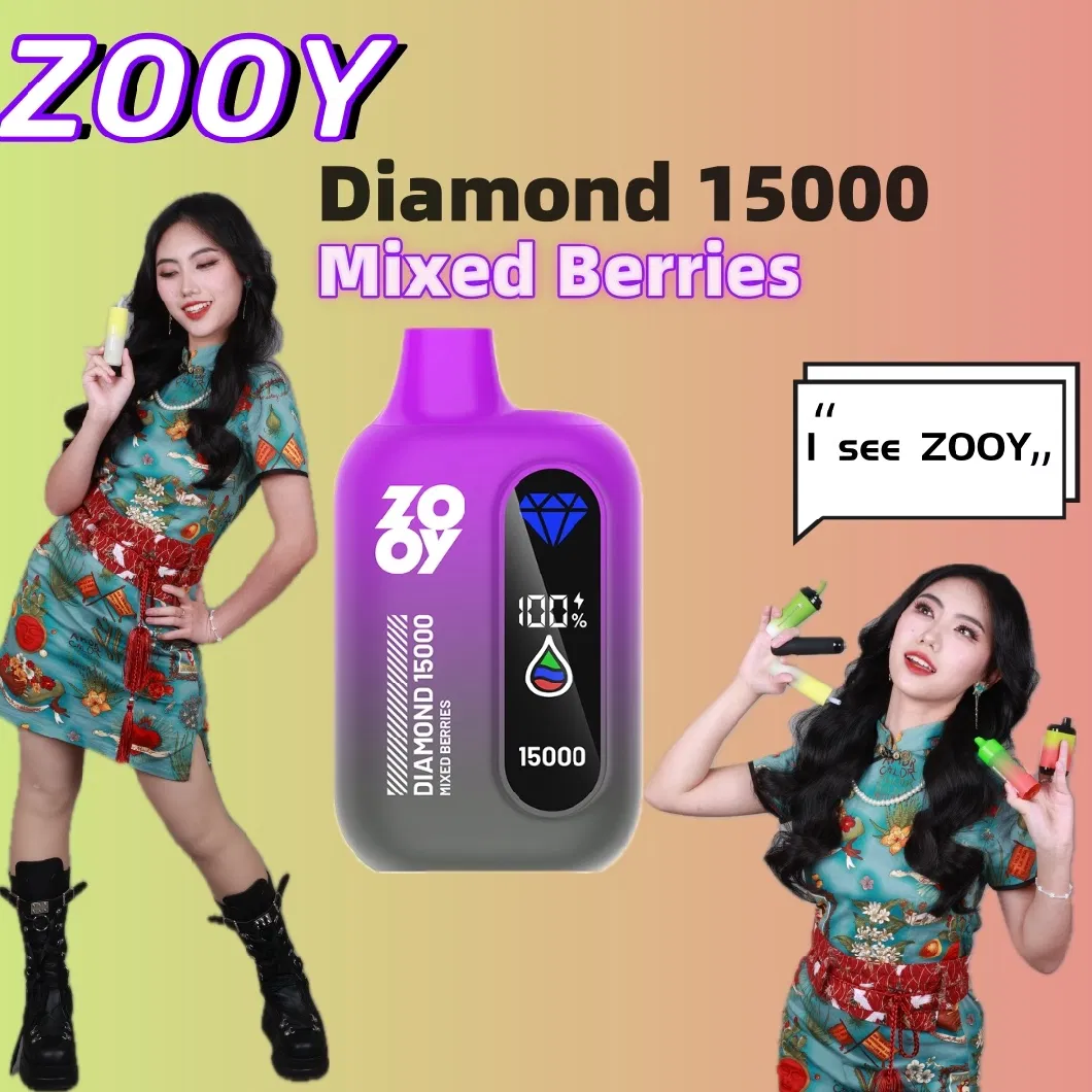 2024 New Version Vape Zooy Diamond 15000 Factory Directly Selling Vaporizer Disposable Electronic Cigarette E-CIGS