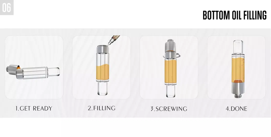 Hot Selling in Japan Vape Cartridge 510 Thread All Glass Atomizer